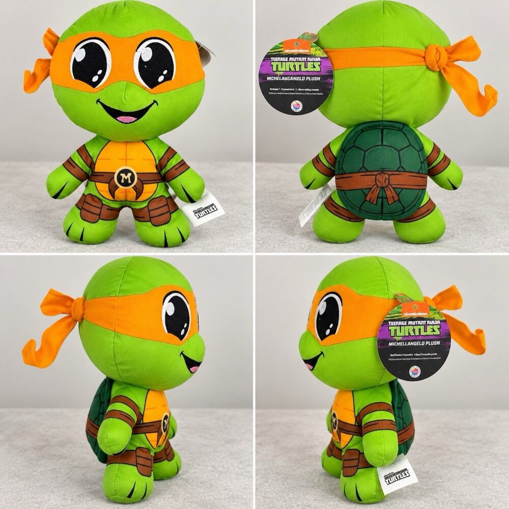 TMNT Michelangelo Plush NWT 2016 Nickelodeon Nanco 13” Ninja Turtles Toy